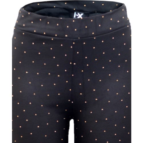 Gold Sequin High Waisted Leggins - Black