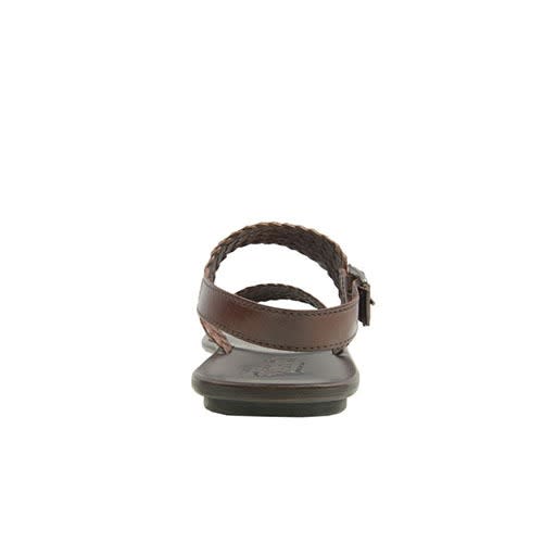 Weave Detail Leather Sandals