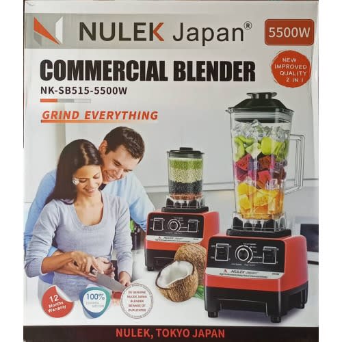 Japan 2 In 1 Commercial Blender - 5500W - 2L - NK-SB515 - Black