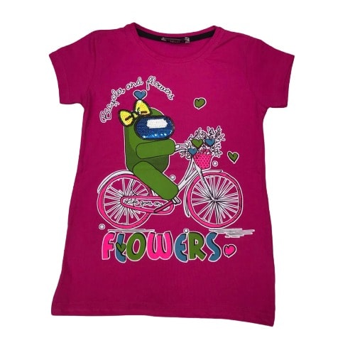 Turkey Modern Flowers Design Top For Girls - Pink2