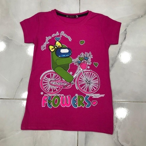 Turkey Modern Flowers Design Top For Girls - Pink2
