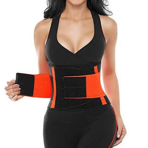 Fit Now Women's Tummy Trimming Belt - Black/orange