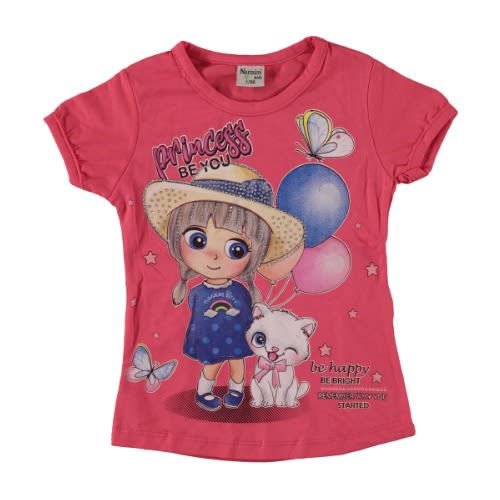 Girl T-shirt Princess Be You Fuschia Pink