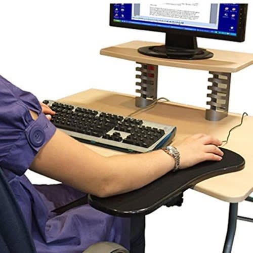 Desk Attachable Home And Office Computer Arm Rest Support - Black