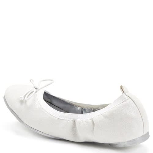 Girls Shimmering High Quality Ballet Dance Shoe- White
