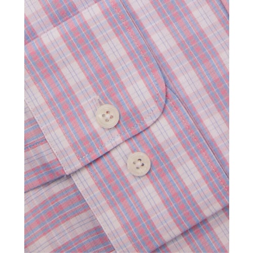 Slim Fit Pink And Blue Oxford Check Shirt