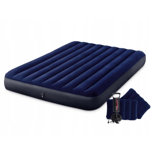 Inflatable Dura-beam Downy Airbed With 2 Pillows - 10"