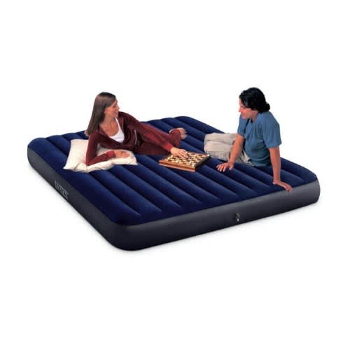 Inflatable Dura-beam Downy Airbed With 2 Pillows - 10"
