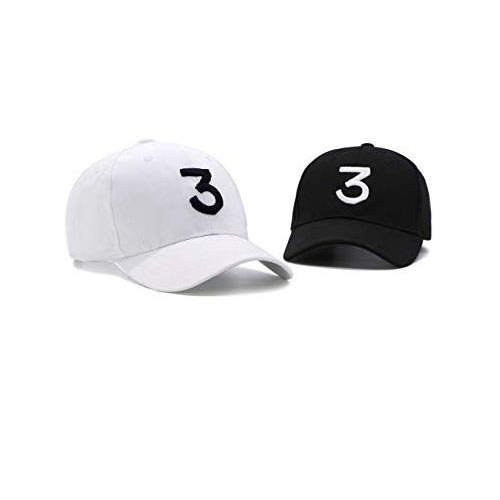 3 Trinity Casual Baseball Cap Bundle - White, Black