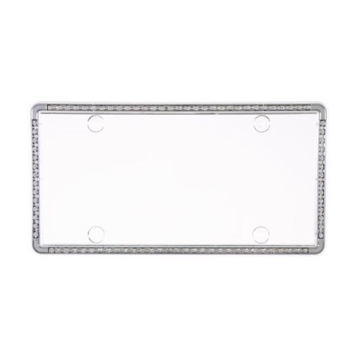 Auto Drive License Plate Frame - Bling Clear Design - 13.25 X 6