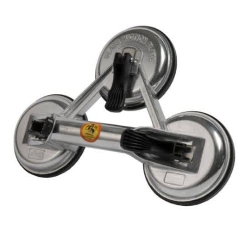 Suction Cups - Aluminum Suction Lift - Glass Lifter Vacuum With 3 Claws - Silver