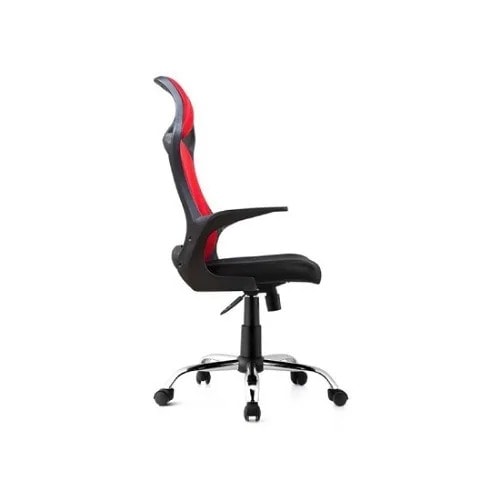 Modern Home & Office Swivel Ergonomic Chair- Red & Black
