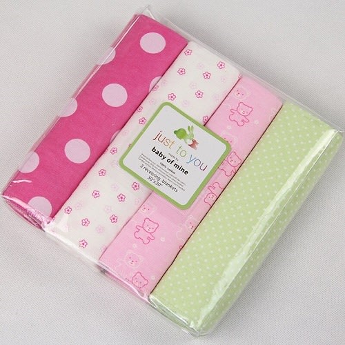 Baby Flannel Receiving Blankets - 4 Piece