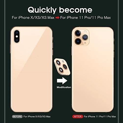 Camera Lens Converter For iPhone X Xs 11 To iPhone 11 Pro Max - Gold