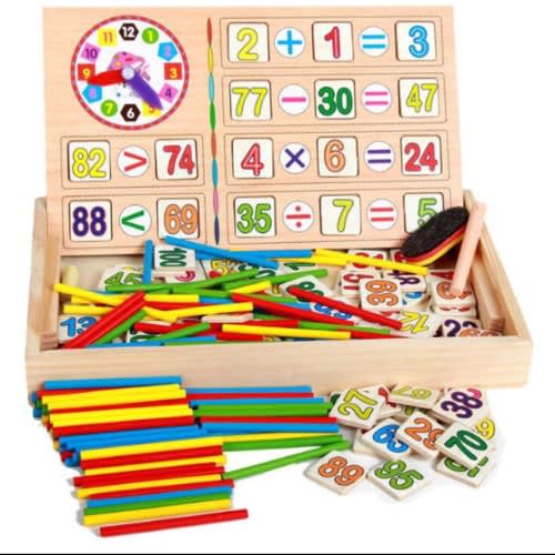Educational Montessori Mathematical Wooden Toy Box Set Gift For Kids