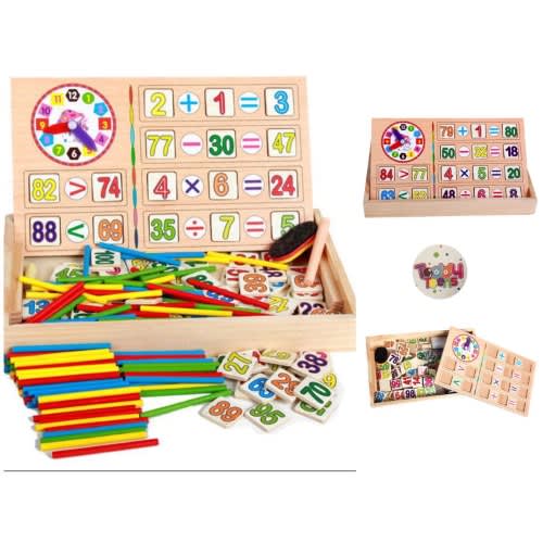 Educational Montessori Mathematical Wooden Toy Box Set Gift For Kids