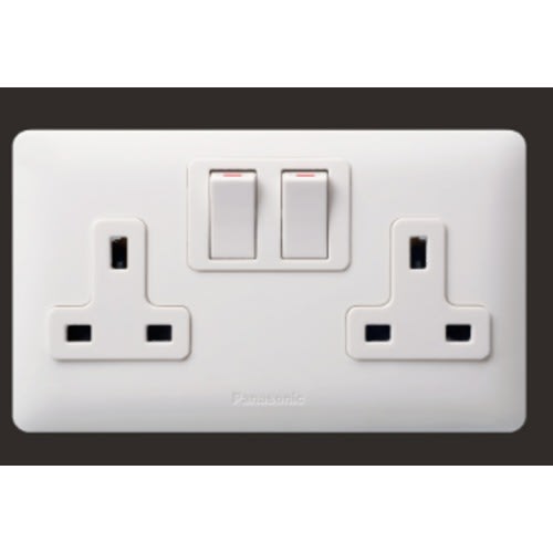 2Gang 13a SP Switched Socket - WDBA1221