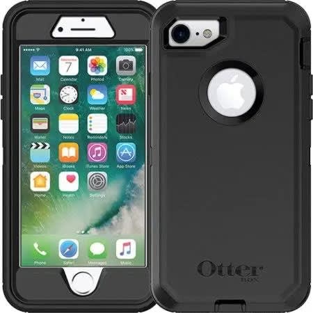 A&s Otterbox Defender Cover Case & Holster Belt Clip For iPhone 7 Plus - Black