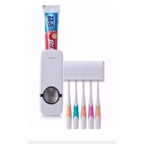 Toothpaste Dispenser And Toothbrush Holder