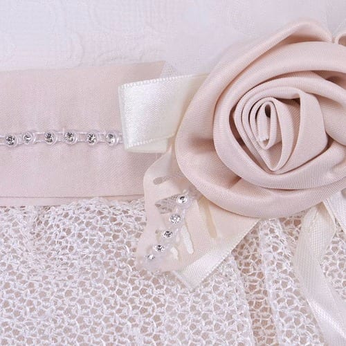 Girls Mesh Tulle Dress - Beige