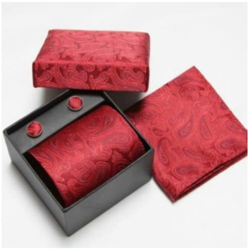 Classic Tie Set - Wine
