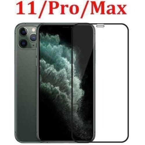 Tempered Glass For iPhone 11 Pro Max - Black