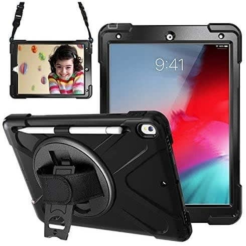 3 In 1 Shockproof Rugged Case With Pencil Holder For Ipad Air 3/pro 10.5
