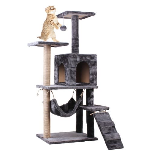 TD Cat Condo Activity Tree House Black