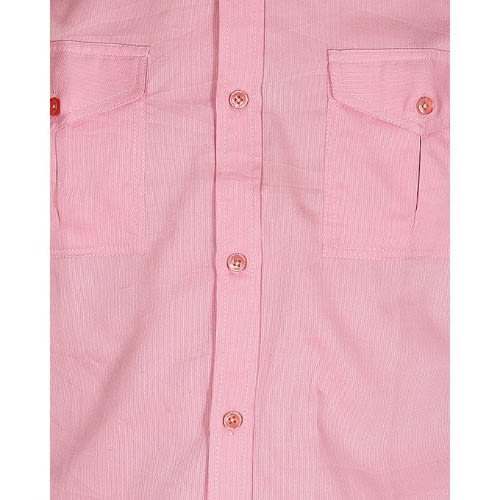 Long Sleeve Stripe Aviation Shirt - Pink - Msht-2534