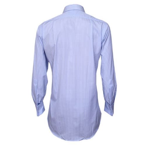 Men's Tiny Checked Shirt Msht-3265 - White & Blue