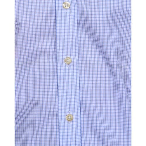 Men's Tiny Checked Shirt Msht-3265 - White & Blue