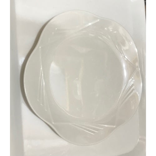 Flower Shape Flat Ceramic Plates - Set Of 6