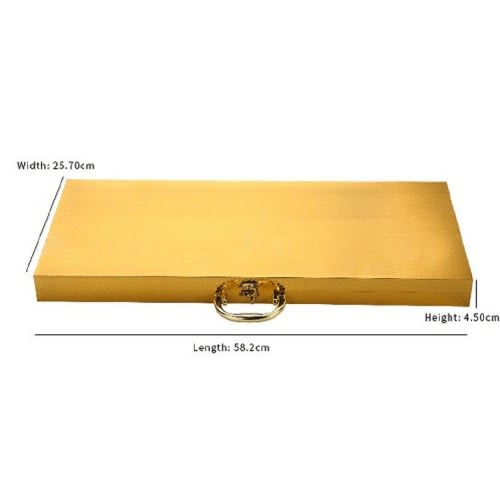 Cutlery Set With Wooden Box - Rose Gold - 48pcs
