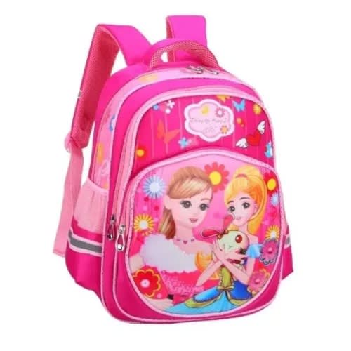 Waterproof Princess Character School Bag Grade 1-6-pink