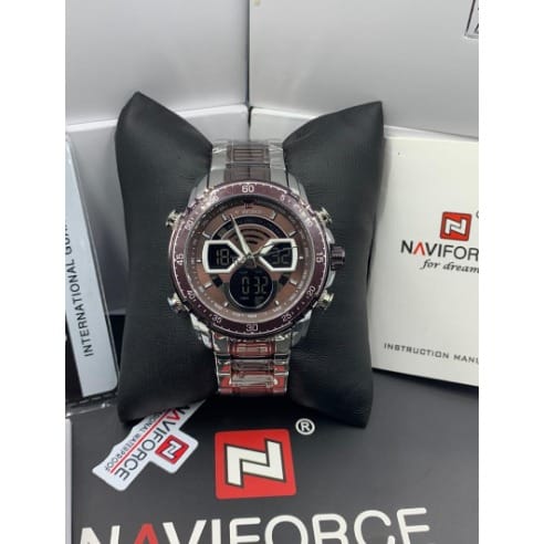 Stainless Steel Silver Luxury Men's Wrist Watch