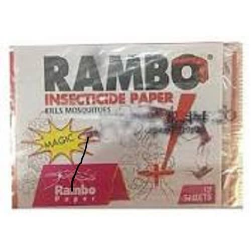 Rambo Insecticide Paper - Magic Mosquitoes Killer Paper - 20 Sachets