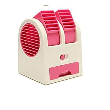 Mini Fan Double Inlet Usb-battery Powered Desktop Mini Fan Pink