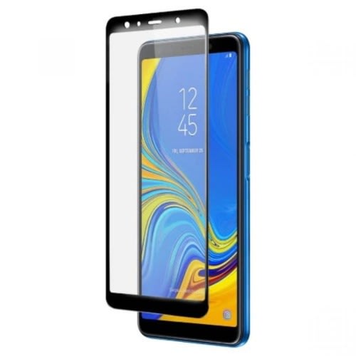Full Screen Tempered Glass Screen Protector For Samsung Galaxy A7 2018 - Black
