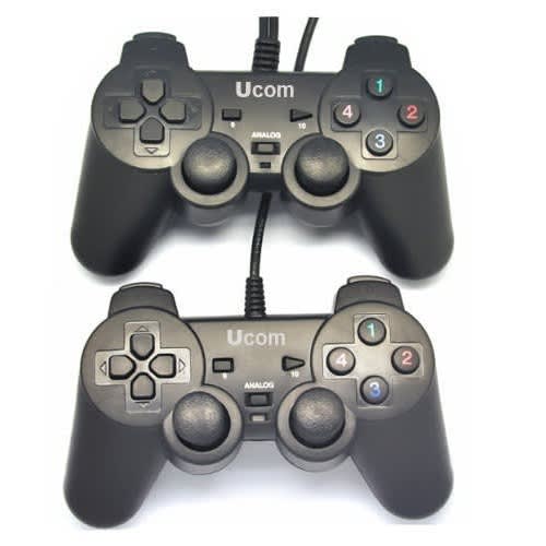 Laptop / Pc Twin Usb Game Pad Controller With Vibration