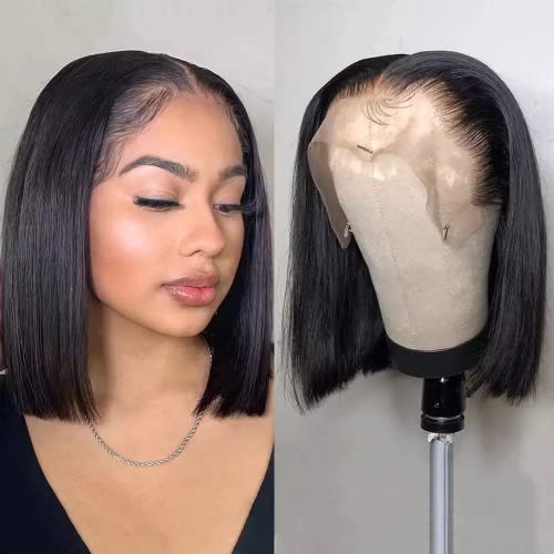 Bob wig with frontal