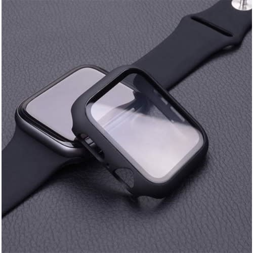 Case With Built-in Tempered Glass Screen Protector 38mm-Black