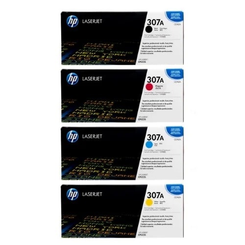 Laser Toner Cartridge Set - Black, Cyan, Yellow, Magenta -307a