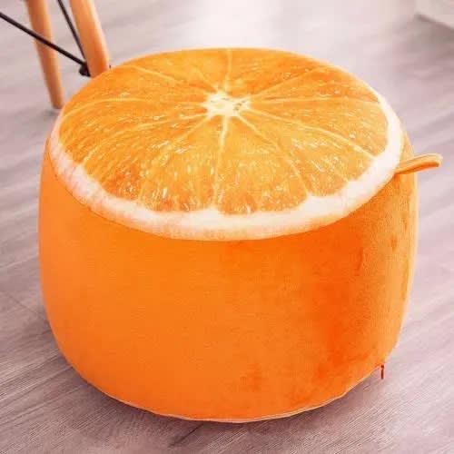 Orange Fruit Design Inflatable Stool