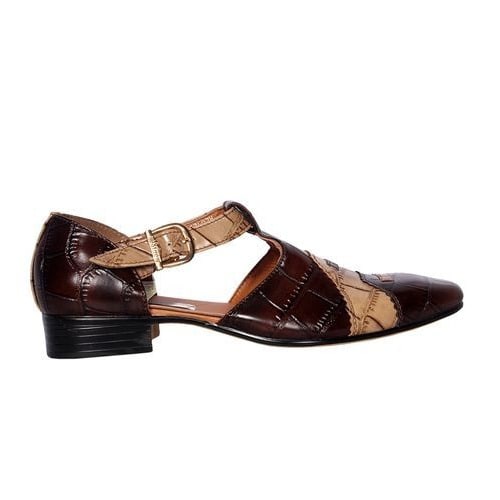 Italian Style Men's Fanciful Bask Shoe - Brown