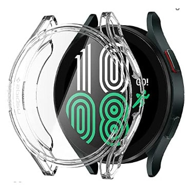 Crystal Clear Bumper Case With Protective Face Cover For Galaxy Watch  4 44mm