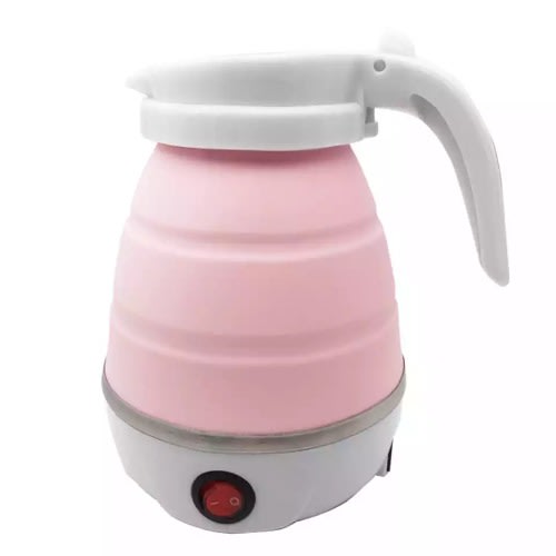 Collapsible Electric Kettle - 0.6 Litre - Pink & White
