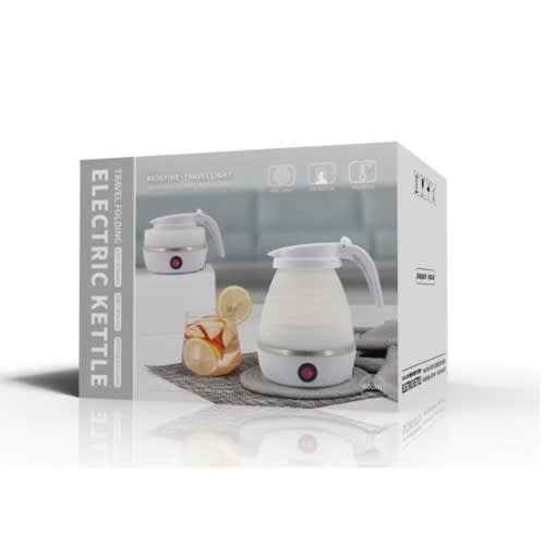 Collapsible Electric Kettle - 0.6 Litre - Pink & White