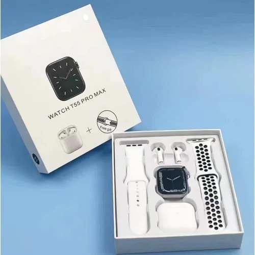 T55 Pro Max With Earbud & Extra Strap Series 7 For Android & Iphone