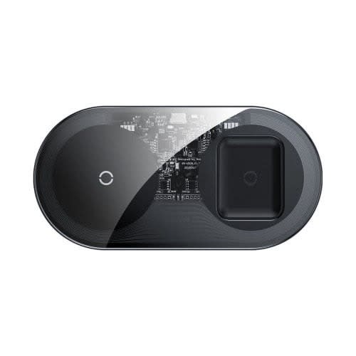 Wireless Transparent Qi Charger For Smartphones And Airpods - 15W - 2in1