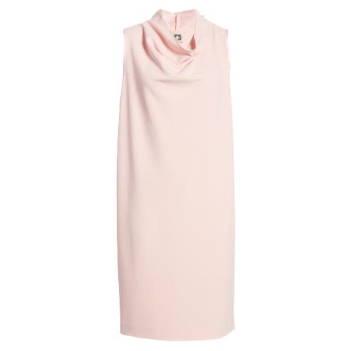 Cowl Neck Shift Dress For Women -Pink